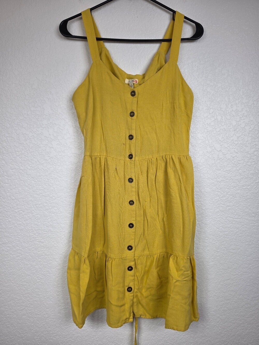Kori Large Yellow Button Down Dress